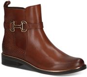 Caprice Dames Enkellaarsje 9-25312-45 313 G-breedte Cognac Leer Maat 37 EU