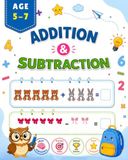 Addition & Subtraction Activity Book for Kids: Fun and Interactive Math Workbook for Ages 5-7 | Beginner Addition and Subtraction Practice for Early Learners