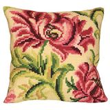 Collection d'Art Kruissteek kussen: Wild Rose (Links)