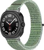 By Qubix Qubix Nylon Sport loop bandje Lichtgroen voor Samsung Galaxy Watch Ultra / Ultra 2 - 47mm