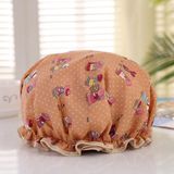 New Age Devi Thuis in Waren B.V. 2 x Dikke Douche muts - Shower Cap - Oranje met poppetjes