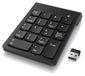 CSL Bloc de chiffres sans fil avec 18 touches et 10 touches multifonctions, 2,4 GHz, noir