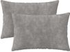 vidaXL Kussen 2 stuks HEERLEN Lichtgrijs 50 x 75 cm Microfiber Fleece
