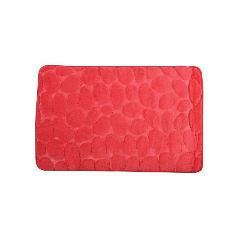 MSV Microfiber Bathroom Mat - Red - 50 x 80 cm - Washable