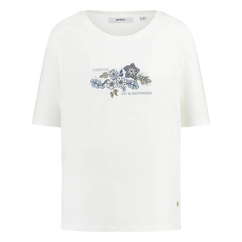 Gardeur Gebloemd T-shirt Wit