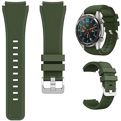 Telabranx 22mm Siliconen Band voor Samsung Galaxy Watch 46mm/Gear S3/Galaxy Watch 3 - Groen