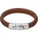 Philipp Blanc Henry Bracelet en cuir véritable et acier inoxydable