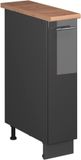 Vicco Apotheekkast Fame-Line, Antraciet Hoogglans/Antraciet, 20 cm, WB Eik