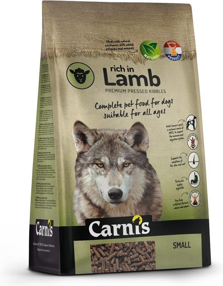 Carnis Lamb Small geperst hondenvoer 4 kg - Hond