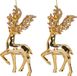 Decoris Kerstboomhanger rendier - 4x - 16 cm - goud - kunststof