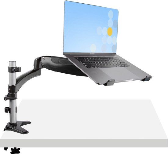 StarTech.com Laptop Arm Bureausteun - Full Motion Verstelbare Beugel voor Notebook of Single 34\" Monitor - Laptop VESA Mount Bracket - Ergonomische Laptopstandaard/Bureaustandaard - Bureauklem