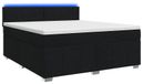 vidaXL lit boxspring avec matelas, noir, 160 x 200 cm, rembourré