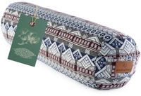 #DoYourYoga Tarik Cilinder yogabolster met bio-organische boekweit, wasbare overtrek van 100% katoen, 68 cm x 22 cm, yogakussen meditatie /zit /zafukussen voor Yin Yoga