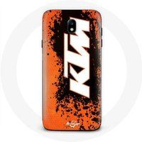 KTM Etui voor Samsung Galaxy J5 2017 Logo wit oranje achtergrond Maniacase