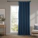 HPD Half Price Drapes Faux Linnen Extra Brede Gordijnen voor Slaapkamer 100 X 84 (1 Panel), BOCH-LN21332-84-DW, Nachtval Navy