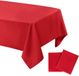 Merkloos Set van 2 Nappe - Rouge 135x180cm