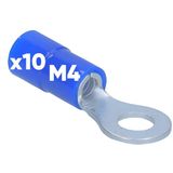 Kalitec Verpakking met 10 stuks Ringkabelschoenen 1,5-2,5 mm² M4 Blauw