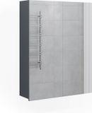 Vicco Fredd Badkamerspiegelkast – 60 x 77 cm Antraciet Hoogglans