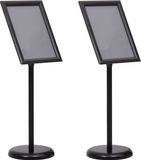 vidaXL Posterstands - 2 st - Zwart - 45 x 32,7 x 108 cm - Aluminium