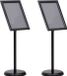 vidaXL Posterstands - 2 st - Zwart - 45 x 32,7 x 108 cm - Aluminium