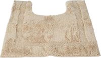iDesign Spa toiletmat, microvezel polyester badkamertapijt met antislip achterkant voor het toilet, linnen, 58,42 x 53,34 x 0,25 cm