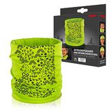 MyBuddyGuard Multifunctionele kindersjaal, fluorescerend geel met reflecterende print
