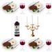 Merkloos Miniatuur eetservies - Poppenhuis accessoires - Wijnsteak en kandelaar - 34-delig
