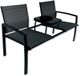 O'DADDY Tuinbank - Tuinbankjes Weerbestendig - Tuinbanken - Tuin Bank - Tuinbank met Tafel - Buitenbank - Voor 2 Personen - 142 x 57 x 82 cm - Metaal - Zwart