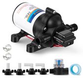 StarTech 12V waterpomp - Membraan drukpompen - Zelfaanzuigend - 5 kamers - 5,5 GPM (20,8 liter/minuut) - Geschikt voor keuken, badkamer, camper, boot - Wit