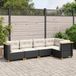 Maison Exclusive - Salon de jardin 5 pièces avec coussins, rotin synthétique noir