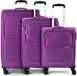 American Tourister Air Wave 4 wielen Kofferset 3-delig met uitbreidingsplooi - Zachte bagage - TSA slot - purple-aqua