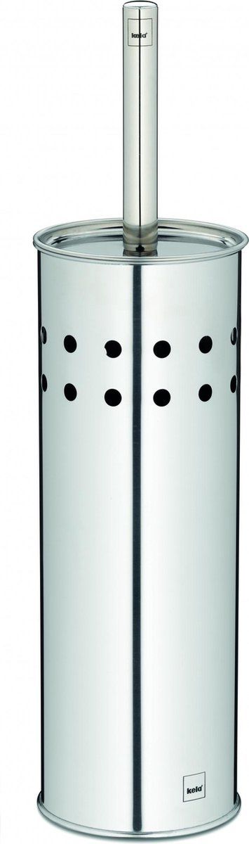 Kela toiletborstel Leo 37,5 cm staal zilver 2 delig