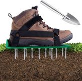 Unyqoos Shenzhen Haorui Industrial Technology Co., Ltd. Lawn Aerator Shoes Nail Shoes with Velcro Fastener Free Installation Lawn Aerator with Shovel Scarifier for Lawns, The Ideal Lawn Aerator, One Size Fits All Shoes