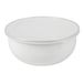 6 Enamelware 6 schalen met deksel, 1000 ml, Ø 18 x 7,3 cm, wit, geëmailleerd ijzer
