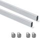 Emuca Garderobestang 30x15 mm aluminium, 750 mm, Mat geanodiseerd