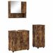 vidaXL Meuble de salle de bain 3 pièces Chêne fumé 61 x 35 x 64 cm