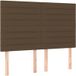 Tête de lit marron foncé 144 x 5 x 118/128 cm tissu