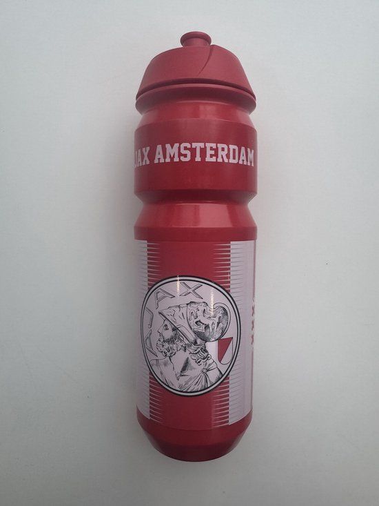 Ajax Bidon Rood/Wit Oud Logo - Ajax Waterfles - Ajax drinkfles - 750ml