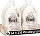 Fleuril Blanc & Clair Lessive - 4 x 54 = 216 lavages - Pack économique