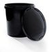 BenBow Seau avec couvercle 30L Quantité : 100 pcs, noir BSR, étanche à l'air, convient pour aliments, BRC, anti-fuite