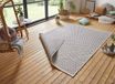 Tapeso Buitenkleed zigzag Ivy - grijs/crème 120x170 cm