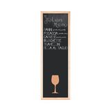 Bi-Office, Combi Memo- en Blackboard Back2Chalk Vino, krijtbord met grenen frame, 20x60cm