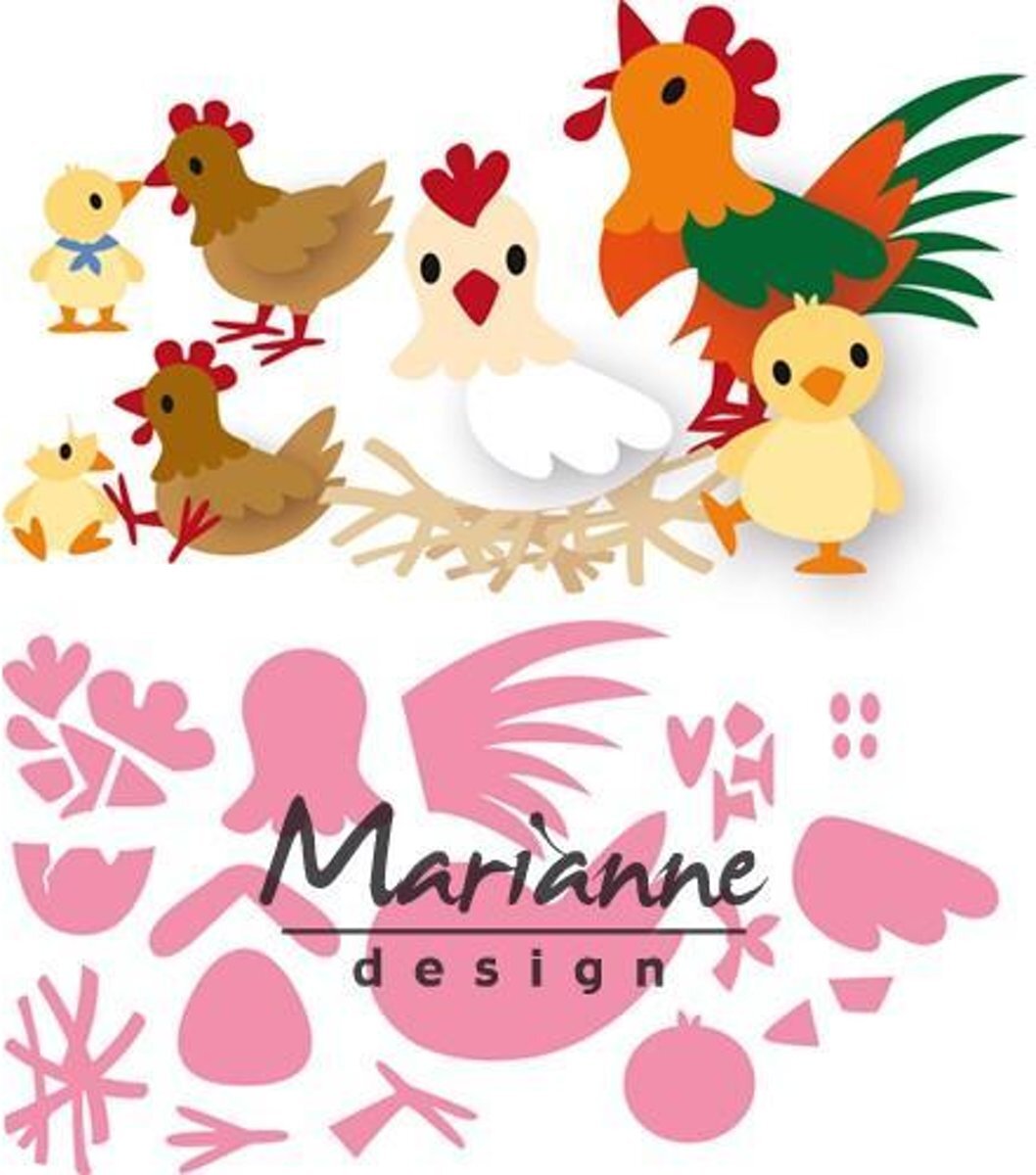 Marianne Design Collectables Eline s Kippenfamilie