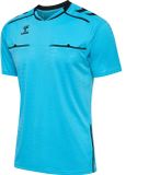 Hummel Jersey Scheidsrechtersshirt Heren Neon Blauw Polyester Korte Mouw M
