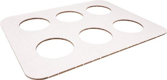 KlikA Draagtray | 6-gaats | 280x220x golfkarton | wit | 50 stuks