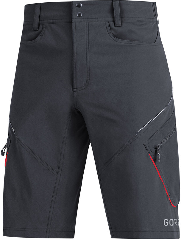 Gore Wear C3 Trail Shorts Heren, black/red