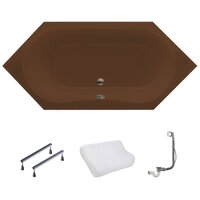 XENZ Lucia Hoekbad 180x80 cm Mat Klei