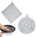 Nettoyant pour anneaux Nettoyant pour grill Nettoyant pour fonte - Acier inoxydable - 10 x 10 cm - Lot de 2
