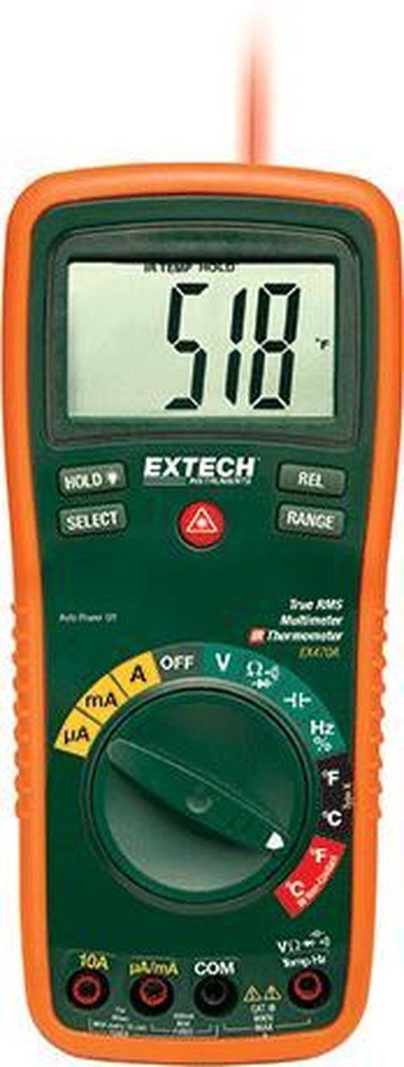 EXTECH 470A: 12 functie True RMS Professional MultiMeter + InfraRed Thermometer