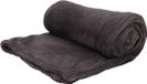 H&S Collection Fleece deken - polyester - 125 x 150 cm - antraciet - warm - zacht